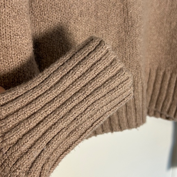 Anthropologie Maeve Crewneck Puff Sleeve Crop Sweater | Dusty Rose | Small - Picture 8 of 9